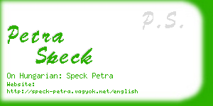 petra speck business card